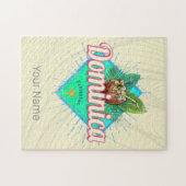 Puzzle Dominique Caraïbes Vacances rétro Île Vintage (Horizontal)