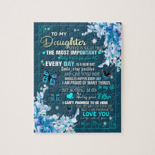 Puzzle Don de fille | Lettre À Ma Fille De Maman (Vertical)