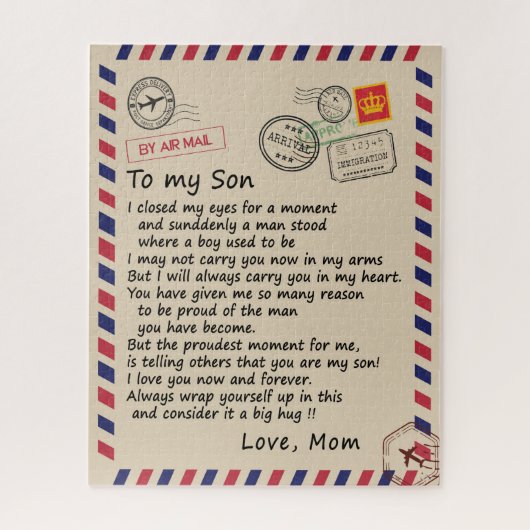 Puzzle Don Son | Lettre À Mon Fils Amour De Maman (Vertical)