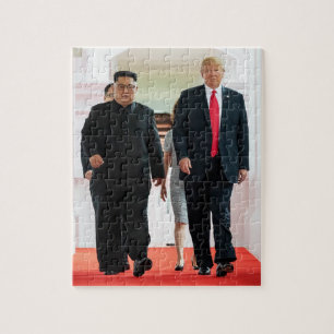 Puzzle Donald Trump avec l'ONU de Kim Jong à Singapour