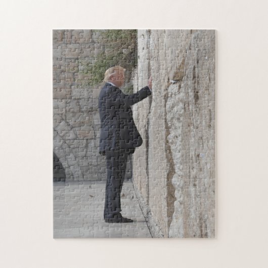 Puzzle Donald Trump Place Une Note Dans Le Mur Occidental (Vertical)