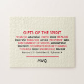 Puzzle DONS SANS ESPRIT| Monogramme| chrétien (Horizontal)