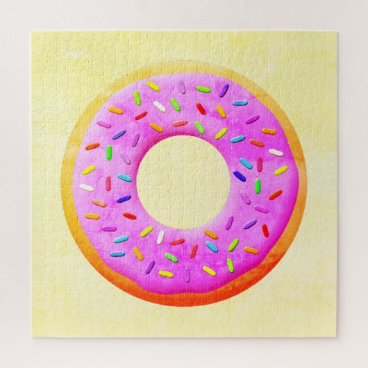 Puzzle Donut With Sprinkles Drawing (Vertical)