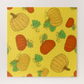 Puzzle Doodle citrouille : Main Tirée sans couture (Horizontal)