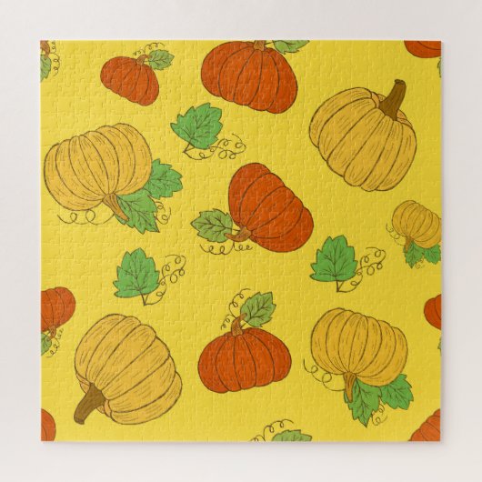 Puzzle Doodle citrouille : Main Tirée sans couture (Vertical)