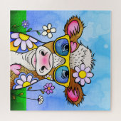 Puzzle Doodle Cow Portrait (Horizontal)
