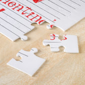 Puzzle Doodle de coeur sur la note Pad Carte Saint-Valent (Côté)