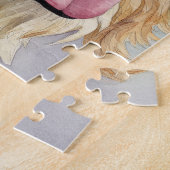 Puzzle Doodle doré abricot aquarelle (Côté)