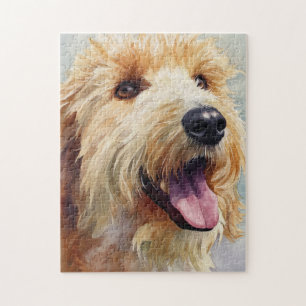 Puzzle Doodle doré abricot aquarelle
