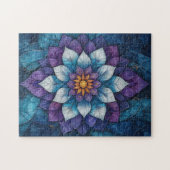 Puzzle Doodle Mandala bleu et violet (Horizontal)