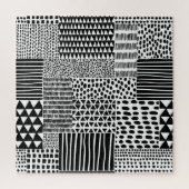 Puzzle Doodle noir blanc : Ethnic Seamless (Vertical)