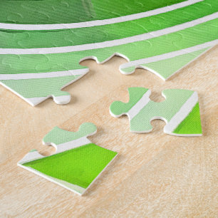 Puzzle Doodle vert pâle et bleu clair avec des lignes bla