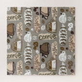 Puzzle Doodles de café : Motif à main (Horizontal)