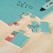 Puzzle Doodles de poissons modernes (Côté)