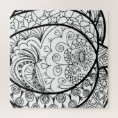 Puzzle Doodles d'Halloween boho mandala citrouilles Autom (Horizontal)