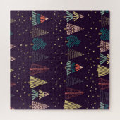 Puzzle Doodles, étoiles, bleu foncé. (Horizontal)