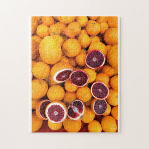 Puzzle d'orange de sang par des clichés