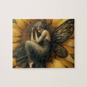 Puzzle Dormir de fée dans un tournesol