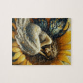 Puzzle Dormir de fée sur un tournesol (Horizontal)