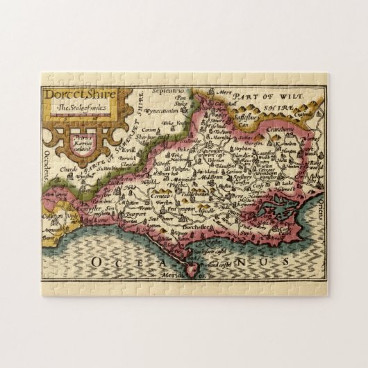 Puzzle Dorset Dorsetshire Comté Angleterre Ancienne carte (Horizontal)