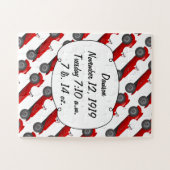 Puzzle Dossier de naissance de bébé classique personnalis (Horizontal)