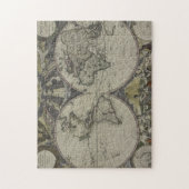 Puzzle Double carte | 1672 du monde d'hémisphère (Vertical)