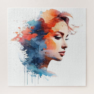 Puzzle Double exposition art femme
