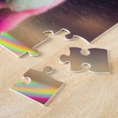 Puzzle Douce Fluffy Petit mignon Alpaca coloré (Côté)