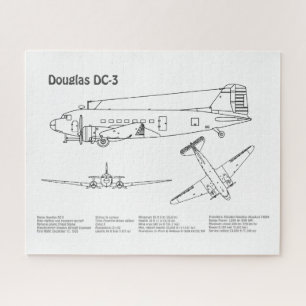 Puzzle Douglas DC-3 - Plans de dessin du plan directeur d