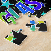 Puzzle "DOUGLAS" Prénom, Amusant "HEUREUX ANNIVERSAIRE" (Côté)