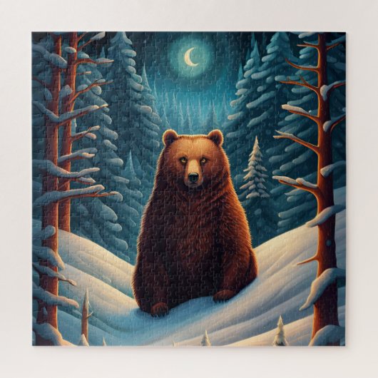 Puzzle d'ours Brown d'hiver (Vertical)