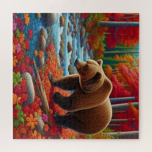 Puzzle d'ours d'automne (Horizontal)