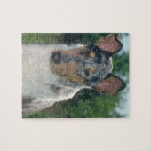 Puzzle doux de chien de Merle de colley (Horizontal)