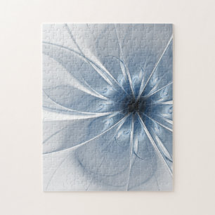 Puzzle Doux et tendreté bleu fleur imaginaire fractal cu