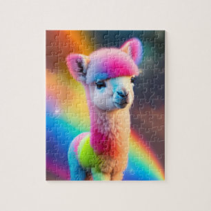 Puzzle Doux Fluffy Coloré Petite mignonne Alpaca