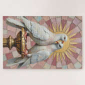Puzzle Doves of Purity Renaissance Preening (Horizontal)