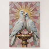 Puzzle Doves of Purity Renaissance Preening (Vertical)