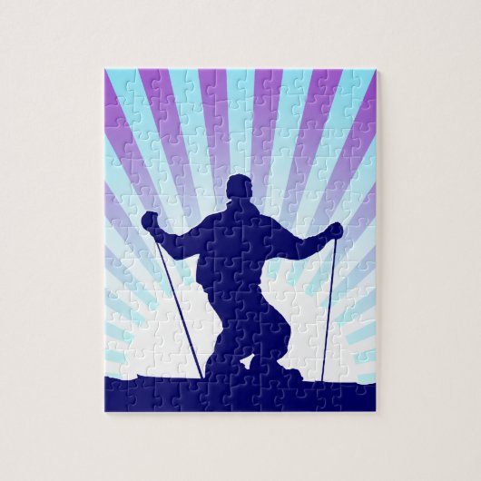 Puzzle downhill skier (Vertical)