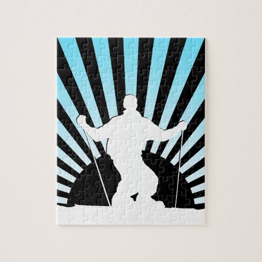 Puzzle downhill skier (Vertical)