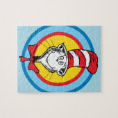 Puzzle Dr. Seuss | Graphisme de tête de chat dans le chap (Horizontal)