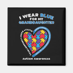 Puzzle Draag blauw voor kleindochter Autism Awaren Magneet