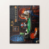 Puzzle Dracula et Frankenstein Halloween Monstre Poker (Vertical)