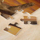 Puzzle Dragon à épaulettes (Pogona Vitticeps) sur branche (Côté)