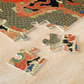 Puzzle Dragon asiatique chinois Art coloré (Côté)