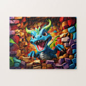 Puzzle Dragon Bébé Bleu Aqua (Horizontal)