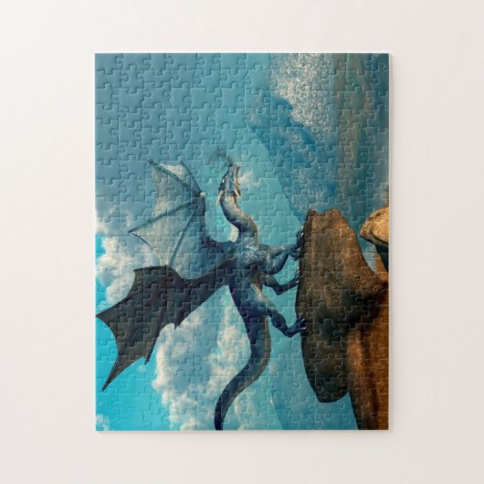 Puzzle Dragon bleu (Vertical)