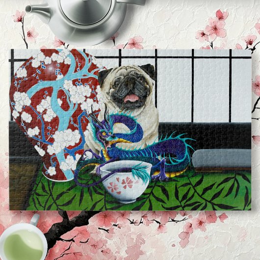 Puzzle Dragon chinois de Chien carlin