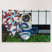 Puzzle Dragon chinois de Chien carlin (Horizontal)