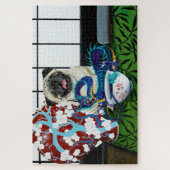 Puzzle Dragon chinois de Chien carlin (Vertical)