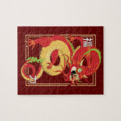 Puzzle Dragon chinois rouge (Horizontal)